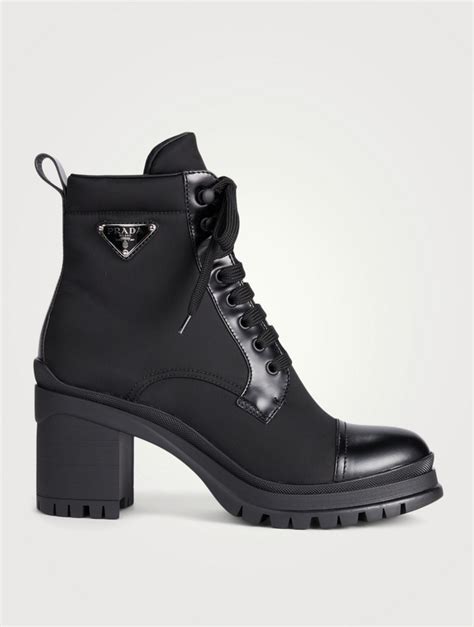 mens prada black leather boot|nylon prada boots women.